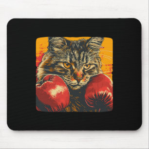Cool Boxing Cat For Boxing Gloves And Cats Lovers Mouse Pad