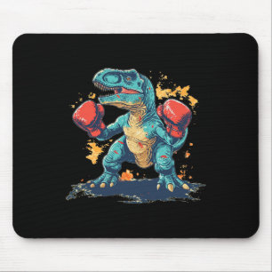 Cool Boxing Gloves With Dinosaur  Mouse Pad
