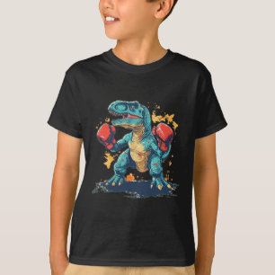 Cool Boxing Gloves With Dinosaur  T-Shirt