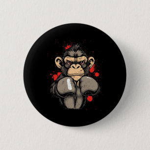 Cool Boxing Monkey - Costume  2 Inch Round Button