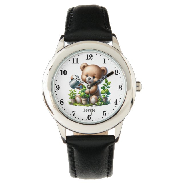 Cool boy bear add name  watch (Front)
