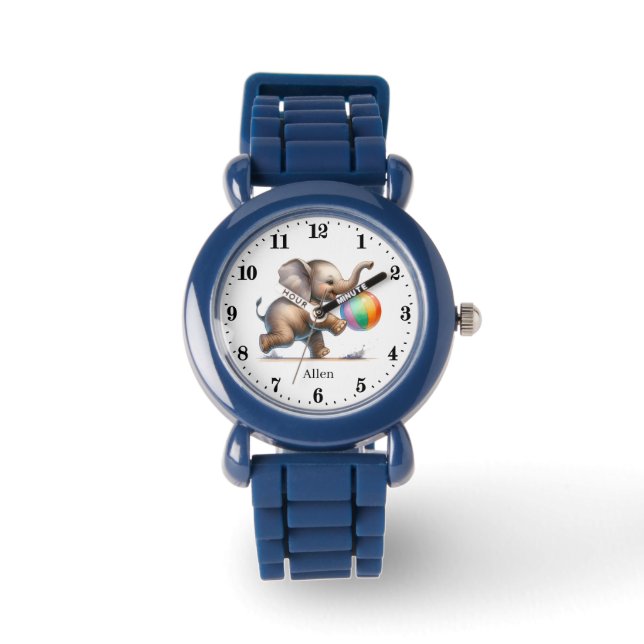 Cool boys add name elephant Watch (Front)