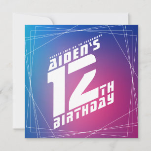 Cool boy's birthday party invitations