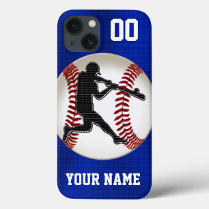 Cool Boys Blue PERSONALIZED Baseball Phone Cases