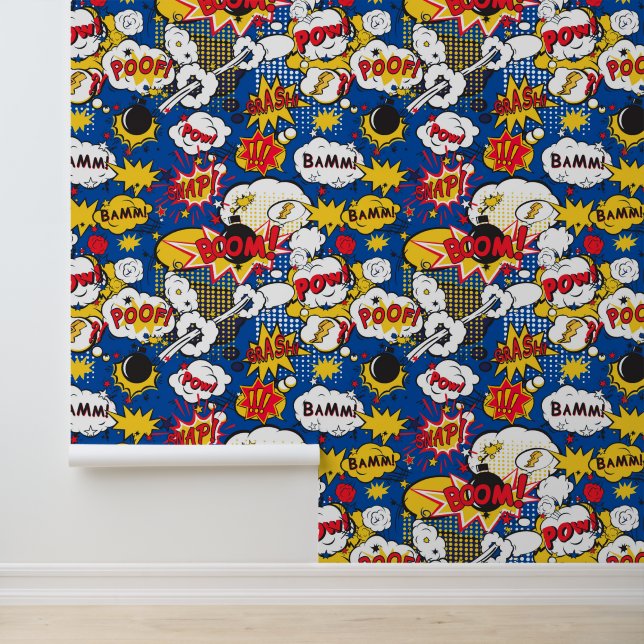 Cool boys comic pop tiled wallpaper (Application)