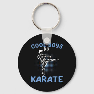 Cool Boys Do Karate Karateka Asian Martial Arts Keychain
