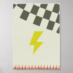 Cool Boys Flames Lightning Poster