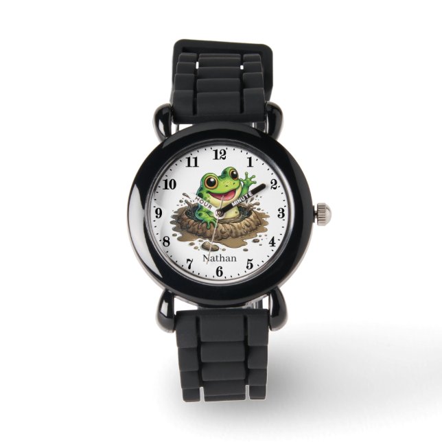 Cool boys frog lovers add name watch (Front)