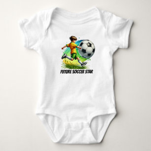 Cool boys future Soccer star customizable Baby Bodysuit