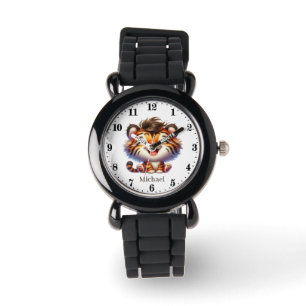 Cool boys tiger add name watch