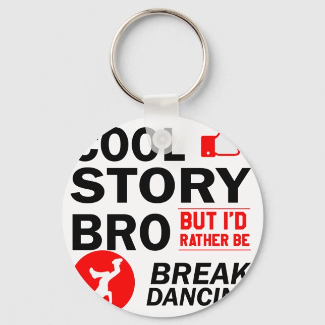 Cool break dancing designs keychain (Front)