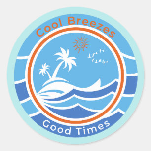 Cool Breezes Good Times Classic Round Sticker