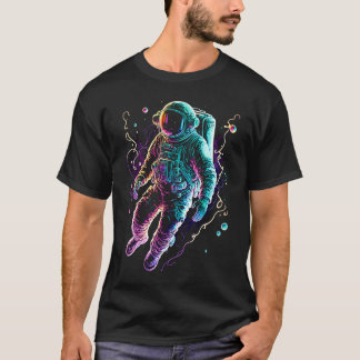 Cool Bright Colorful Astronaut Planets Spaceman Co T-Shirt