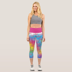 Cool Bright colourful Hearts Pattern Leggings