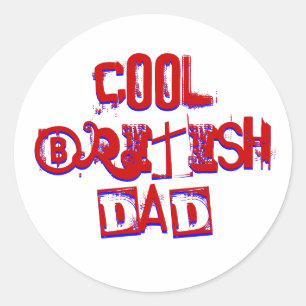 Cool British Dad Classic Round Sticker