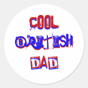 Cool British Dad I Classic Round Sticker