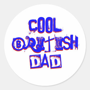 Cool British Dad II Classic Round Sticker