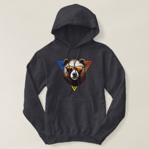 Cool Brown Bear with Sunglasses Fun Hoodie 