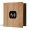 Cool brown burnt bamboo wood print Monogram