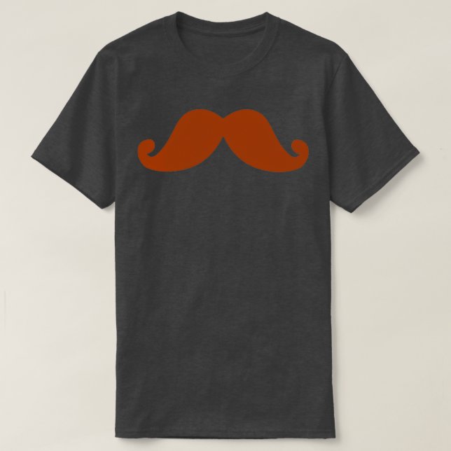 Cool Brown Moustache Design 2 T-Shirt (Design Front)