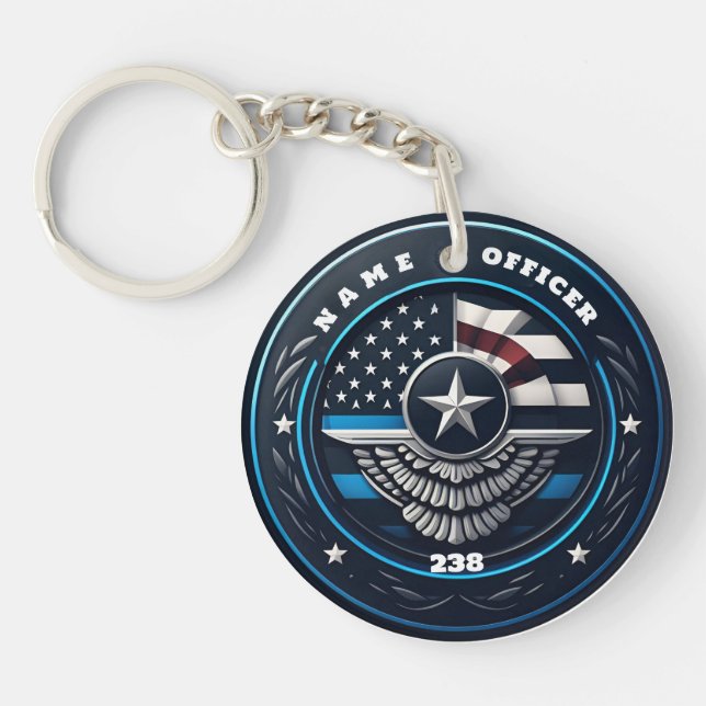 cool budge police keychain (Front)