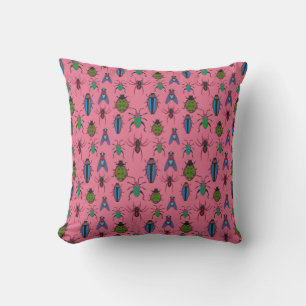 Cool Bugs Pattern Throw Pillow