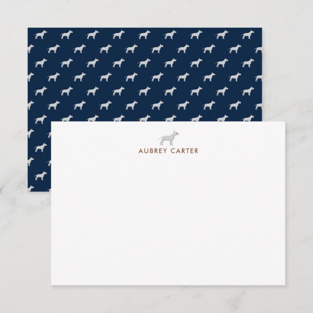 Cool Bull Terrier  Lovers Personalized Card (Front/Back)