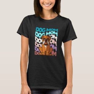 Cool Bulldog Dog Mom Retro Vintage Dog  T-Shirt