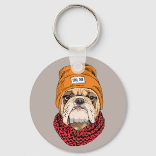 Cool Bulldog Keychain