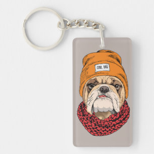 Cool Bulldog Keychain