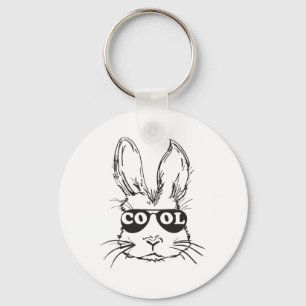 Cool Bunny Face Happy Easter Shirts For Boys Men K Keychain