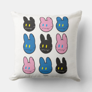 Cool Bunny Gang Pattern Cartoon Throw Pillow