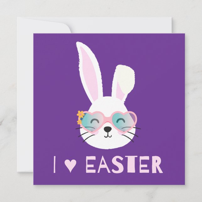 Cool Bunny Love Easter Card (Front)
