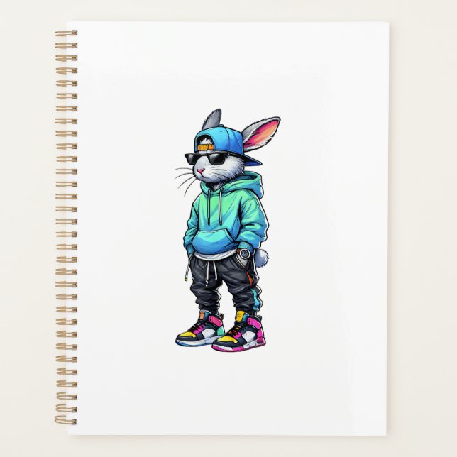 Cool Bunny Rabbit Sunglasses Easter Day For Boys M Planner (Front)