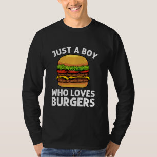 Cool Burger For Boys Men Hamburger Cheeseburger T-Shirt