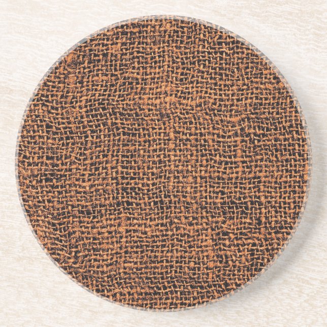 Cool Burlap Texture Coaster (Front)