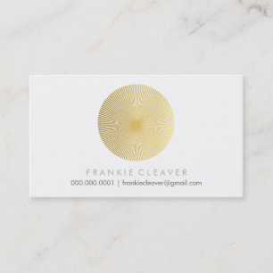 COOL BUSINESS CARD bold spot gold foil sunburst