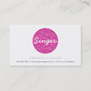 COOL BUSINESS CARD bold spot pink glitter effect
