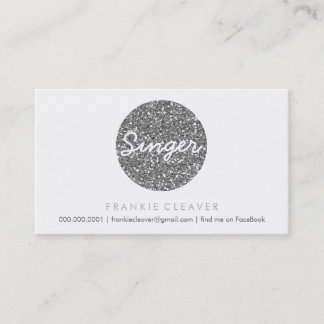 COOL BUSINESS CARD bold spot silver glitter effect