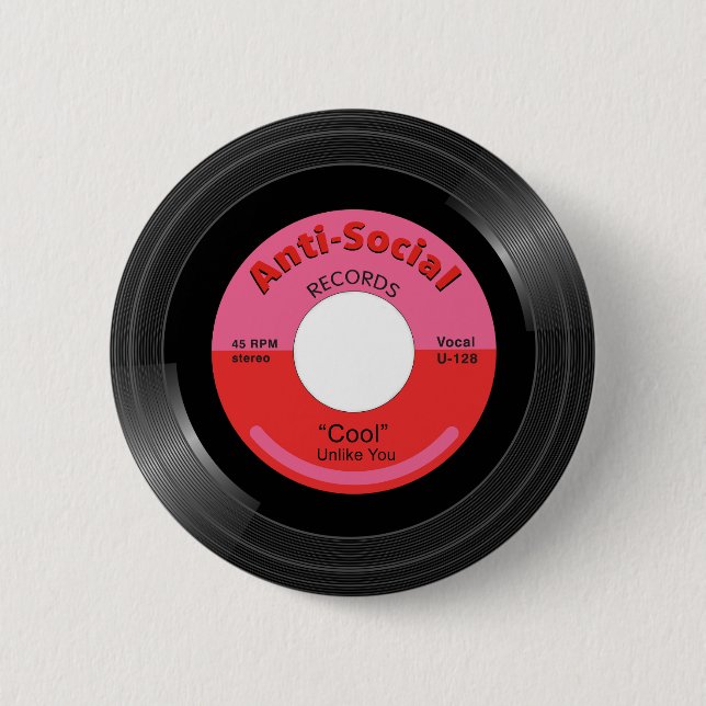 "Cool" by Unlike You 2 Inch Round Button (Front)