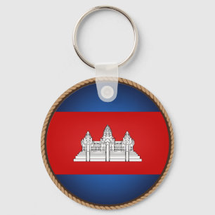 Cool Cambodia Flag Seal Keychain