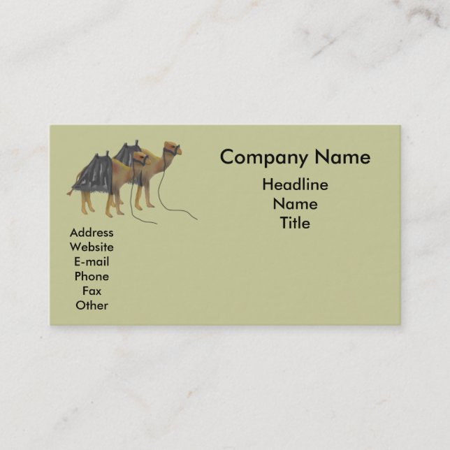 Cool Camels Business Card (Front)