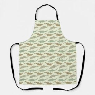 Cool Camo Alligators - seamless pattern. Apron