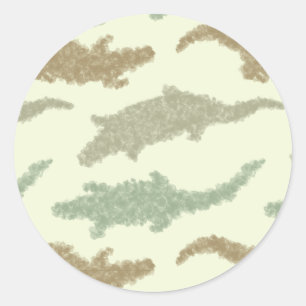 Cool Camo Alligators - seamless pattern. Classic Round Sticker