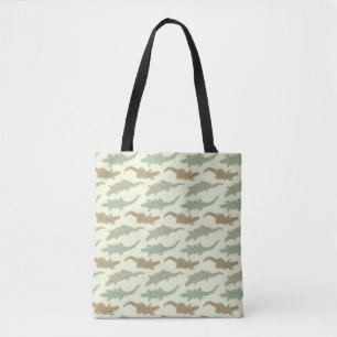 Cool Camo Alligators - seamless pattern.  Tote Bag