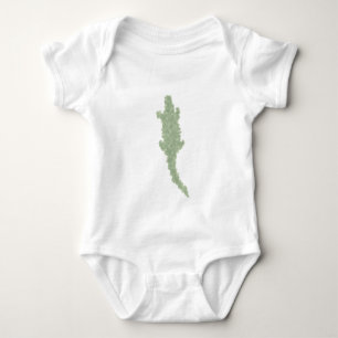 Cool Camo Alligators - transparent.  Baby Bodysuit