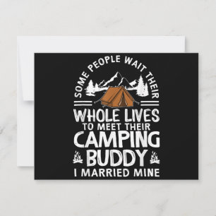 Cool Camping Buddies Gift For Men Women Funny Husb Thank You Card