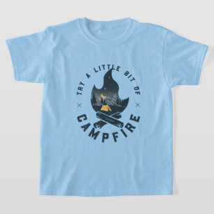 Cool Camping Camper Campfire Under Stars Mountains T-Shirt