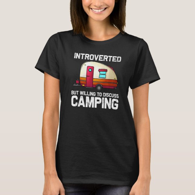 Cool Camping For Men Women Camper Hiking Bonfire C T-Shirt (Front)