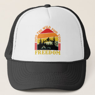 Cool Camping word art Trucker Hat